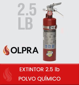EXTINTOR 2.5 lb POLVO QUÍMICO